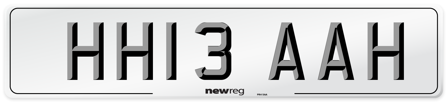 HH13 AAH Number Plate from New Reg